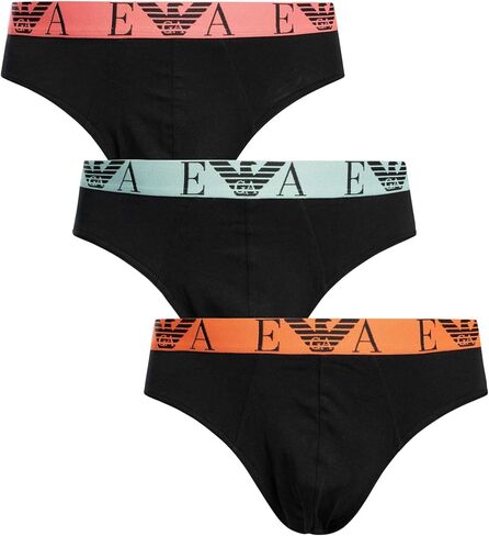 Emporio Armani Men's Groug Monogram 3 Pack Brief in Saudi Arabia