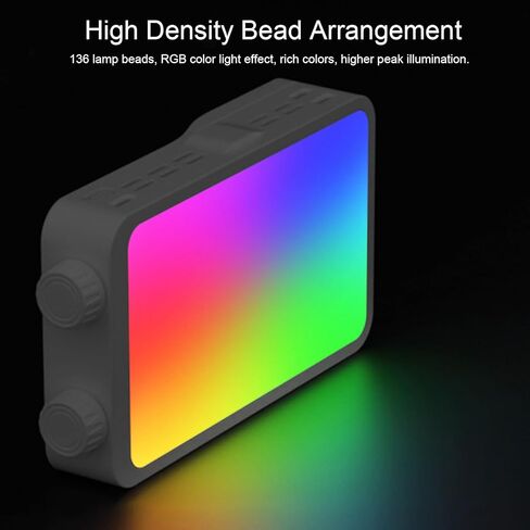 Yoidesu 40W RGB ملء الضوء مع التحكم في السطوع بدون خطوات، ضوء الكاميرا 3000-7000K إضاءة LED محمولة للتصوير الفوتوغرافي في الهواء الطلق والبث المباشر in Kuwait