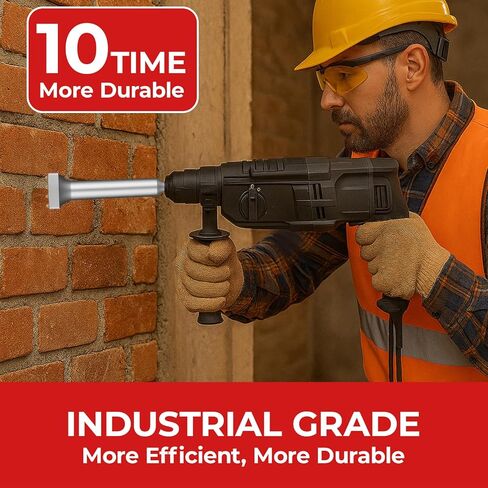 أداة مطرقة بوش SDS Max - 16 طرفًا من الكربيد الملحومة، 1-3/8 بوصة × 1-3/8 بوصة رأس مربع × 8-1/4 بوصة طول، أدوات خرسانية شديدة التحمل لإعداد رقعة الإصلاح وتخشين السطح باستخدام أنبوب تخزين in Kuwait