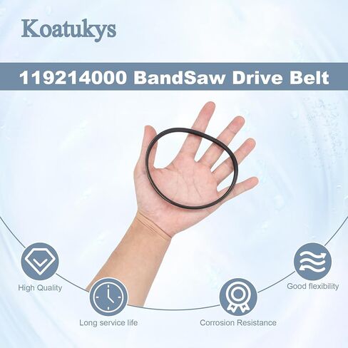 حزام محرك BandSaw 119214000 متوافق مع منشار شريطي 10 بوصات محرك 1/3 HP، يستبدل 1-JL22020003، 124214000، 351214000، 119214000، 119.214000 (2/حزمة) in Saudi Arabia