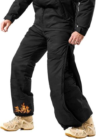 Men’s Thermal Tactical Pants Snow Ski Hiking Pants Water-Resistant Warm Winter Windproof Cargo Pants with Side Zipper in Saudi Arabia