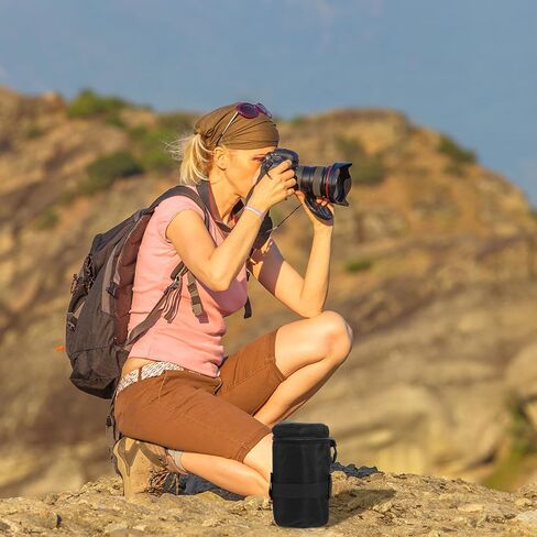 حافظة عدسات نايلون مضادة للماء ومضادة للصدمات لعدسة كاميرا Dslr مقاس M 9x9x16 سم حقيبة كاميرا واقية للمصورين والسفر in Kuwait