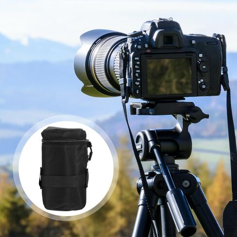 حافظة عدسات نايلون مضادة للماء ومضادة للصدمات لعدسة كاميرا Dslr مقاس M 9x9x16 سم حقيبة كاميرا واقية للمصورين والسفر in Kuwait