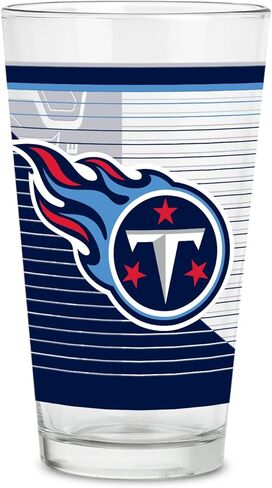 Rico Industries NFL Football Pittsburgh Steelers Standard 16 oz Pint Glasses with Digitally Printed Logo, Classic Drinking Glass in Saudi Arabia