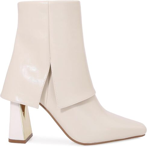 Ninety Union Farina Women's Bootie, Square Toe and Block Heel Boots, Ankle Boots with Zipper & Cutouts in Saudi Arabia
