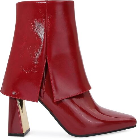 Ninety Union Farina Women's Bootie, Square Toe and Block Heel Boots, Ankle Boots with Zipper & Cutouts in Saudi Arabia
