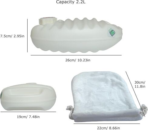 Japanese Style Plastic Hot Water Bottle Yutanpo with Microfiber Cover for Bed Warmer for Kids Adults, Pink in Saudi Arabia
