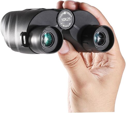 مناظير مضغوطة Vaguelly 10x25 للبالغين، تلسكوب محمول عالي الطاقة مع رؤية ليلية منخفضة الإضاءة، مستكشف بصري خفيف الوزن لمشاهدة الطيور، والمشي لمسافات طويلة، والسفر في الهواء الطلق in Kuwait