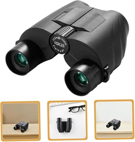 مناظير مضغوطة Vaguelly 10x25 للبالغين، تلسكوب محمول عالي الطاقة مع رؤية ليلية منخفضة الإضاءة، مستكشف بصري خفيف الوزن لمشاهدة الطيور، والمشي لمسافات طويلة، والسفر في الهواء الطلق in Kuwait