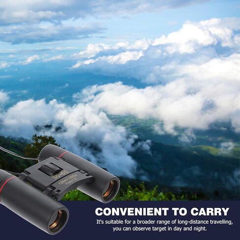 Compact 30x60 Binoculars for Hiking and Bird Watching, Foldable Small Night Vision Binoculars Portable for Concerts and Outdoor Sightseeing in Saudi Arabia