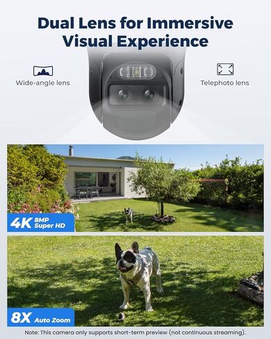 نظام REOLINK لكاميرات الأمان الشمسية اللاسلكية في الهواء الطلق، حزمة صغيرة من Argus PT+Home Hub مع TrackMix، رؤية ليلية ملونة، اكتشاف ذكي، واي فاي 2.4/5 جيجا هرتز، بدون اشتراكات in Saudi Arabia
