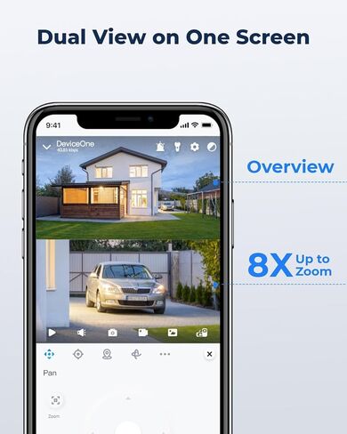 نظام REOLINK لكاميرات الأمان الشمسية اللاسلكية في الهواء الطلق، حزمة صغيرة من Argus PT+Home Hub مع TrackMix، رؤية ليلية ملونة، اكتشاف ذكي، واي فاي 2.4/5 جيجا هرتز، بدون اشتراكات in Saudi Arabia
