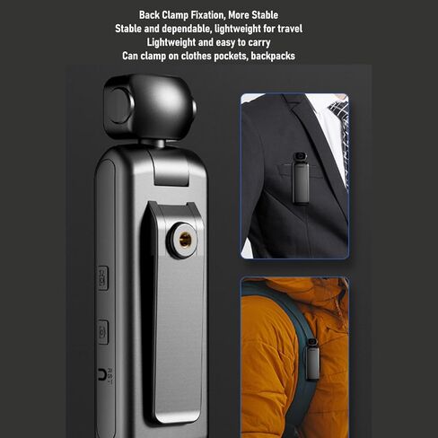 Dpofirs 2k Video Camera, Portable Video Camera with 355° Rotatable Wide Angle Lens and Rear Clamp, Anti Shake, Night Mode, Chest, Support 256G in Saudi Arabia