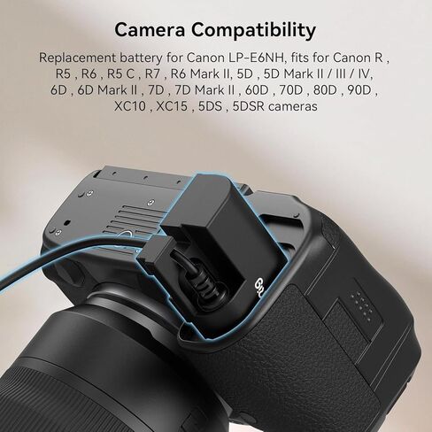 طقم بطارية SMALLRIG V Mount وLP-E6NH Dummy Battery Power Supply محول لكاميرات Canon in Saudi Arabia