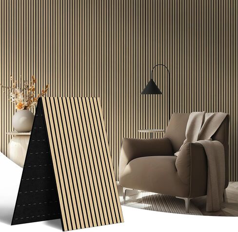 ألواح الجدار الخشبية الصوتية مطوية 1 حزمة - 94.4 "× 23.6" × 0.7 "، تطوي إلى 2x 47.2" × 23.6 " in Kuwait
