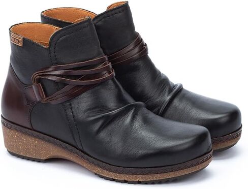 PIKOLINOS Flat Ankle Boots Leather Granada for Woman Black in Saudi Arabia