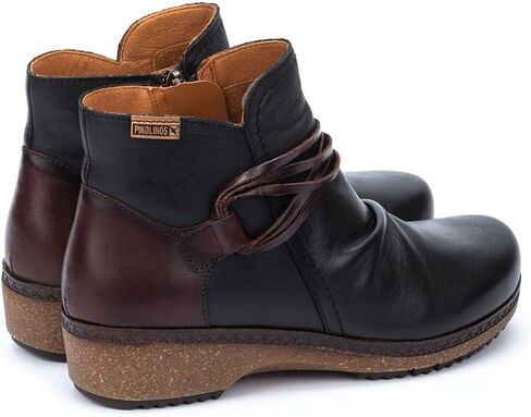 PIKOLINOS Flat Ankle Boots Leather Granada for Woman Black in Saudi Arabia