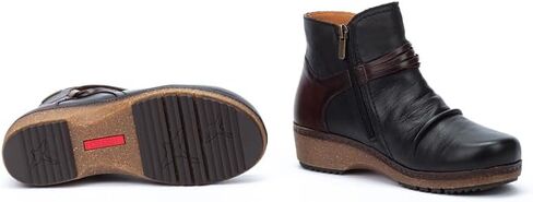 PIKOLINOS Flat Ankle Boots Leather Granada for Woman Black in Saudi Arabia