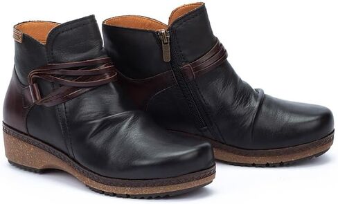 PIKOLINOS Flat Ankle Boots Leather Granada for Woman Black in Saudi Arabia