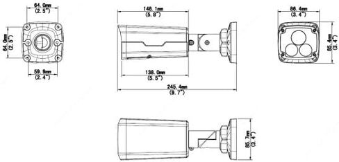 كاميرا شبكة Uniview Tech IPC2224SS-DF60K بدقة 4 ميجابكسل WDR ثابتة، عدسة 6.0 مم، الأشعة تحت الحمراء الذكية 60 متر، PoE، IP67، IK10 مقاومة للتخريب in Kuwait