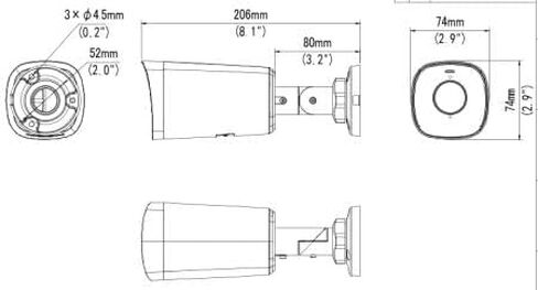 كاميرا Uniview Tech IPC2312SB-ADF40KM-I0 بدقة 2 ميجابكسل ثابتة كبيرة، مقاس 4.0 مم، بدقة 1080 بكسل عالية الدقة، تقنية التسلل الذكي واكتشاف تدفق الأشخاص، PoE، IP67 in Kuwait