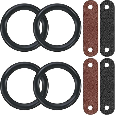 Soulchen Stirrup Peacock Safety Rubber Rings & Leather Tabs Replacement Set Durable Replacement Rings for Peacock Stirrups Ideal for Equestrian Riding in Saudi Arabia