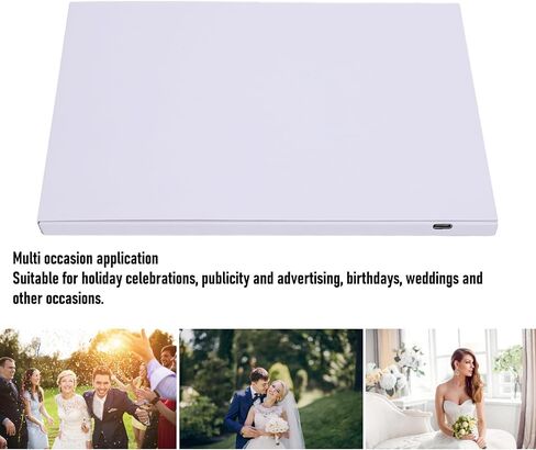 Jectse 5 inch LCD Screen Video Greeting Card supports720P HD with Built in Memory, A5 Size, 2 Sticker Packs included, Ideal for Weddings, Restaurants in Saudi Arabia