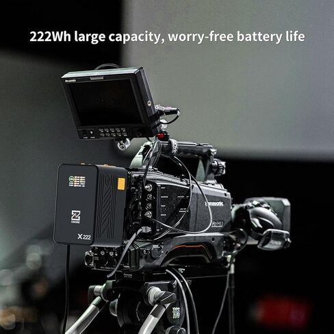 ZGCINE ZG-X222 بطارية V-Mount 222Wh/14.8V، PD3.1 140W USB-C و3 منافذ D-Tap (22V Boost) مع شاشة 1.4 بوصة لكاميرات Sony/Canon/Nikon، والشاشات، وأضواء الفيديو - 2.95 رطل، برتقالي in Kuwait