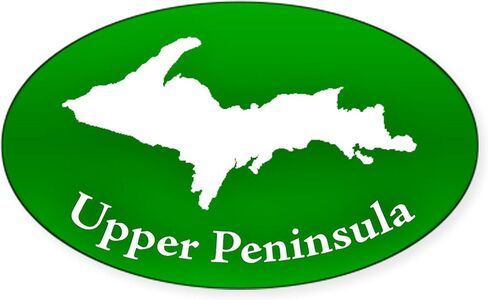 ملصق ممتص الصدمات للسيارة من CafePress Upper Peninsula بيضاوي الشكل in Saudi Arabia