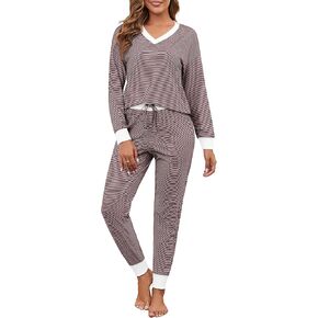 نساء القطن بيجاما مجموعات ناعمة 2 قطعة صالة مجموعة الأكمام طويلة in Kuwait