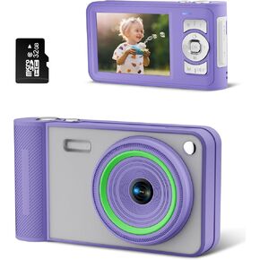 New Digital Camera 50MP FHD 1080P Point and Shoot Camera with 16X Zoom Anti Shake Compact Camera for Kids (Purple) in Saudi Arabia