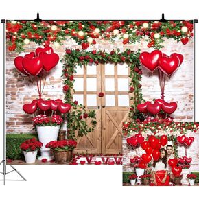 Valentine's Day Backdrops for Photography LFEEY 10x8ft Red Rose Flower Wall Love Sign Photo Backdrop Mother's Day Photography Background Wedding Bridal Shower Engagement Party Video Backdrop Banner in Saudi Arabia
