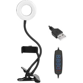 USB ملء الضوء LED حلقة الضوء 10 التروس يعتم مع مقطع للتصوير الفوتوغرافي المباشر القراءة التطريز وظيفة قوية قابل للتعديل سطوع درجة حرارة اللون مرنة ذراع المصباح USB in Kuwait