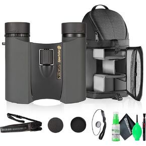 Nikon 8x25 DCF Sportstar EX Waterproof Binoculars, Compact Lightweight Design with Multicoated Optics for Travel, Hiking, Bird Watching and More + Sling Backpack + Cap Keeper (10 Pc Kit) in Kuwait