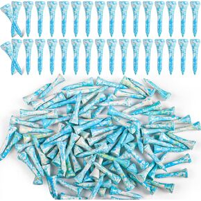 تي شيرتات جولف رياضية من Amy من الخيزران الخشبي الملون السائبة 200 حزمة 1 1/2 3 1/4 2 3/4 بوصة، لون رؤية معزز أرجواني وردي أخضر أزرق، ممارسة للرجال والنساء in Kuwait