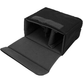 Qiilu Thickened Shockproof DSLR Camera Lens Insert Bag Padded Partition Case High Performance (Black) in Saudi Arabia