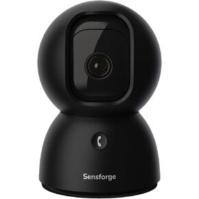 Sensforge 2.5K Indoor Pan-Tilt Dome Security Camera, AI Human & Pet Detection, 360° Coverage, Two-Way Audio, Dual-Band Wi-Fi (2.4G/5G), 64GB SD Card Included, No Monthly Fees (2, Black) in Kuwait