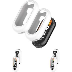 [2pack] Case for Xiaomi Smart Band 10, SmartBand Silicone Protector Cover,Easy to Install,Drop-Proof,Soft,Protective Case for Xiaomi Band 10(Black+White) in Kuwait