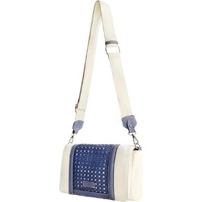 Tommy Bahama Flap Crossbody Bag, Women's Mini Handbag with Woven Design and Adjustable Shoulder Strap, Tan in Saudi Arabia