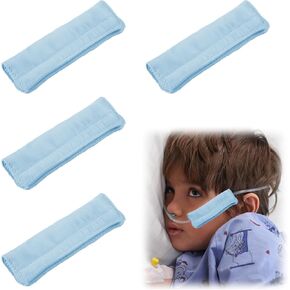 4 Pcs Nasal Oxygen Cannula Cover, Satin Silky Face and Ear Protectors for Oxygen Tubing Accessories, Nasal Cannulas for Oxygen Cover Cushions to Prevent Indentations Irritated Cheek Skin in Kuwait