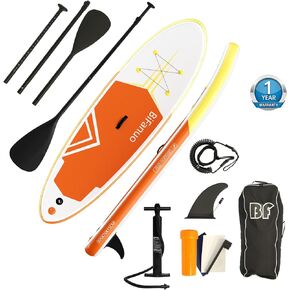 لوح التجديف القابل للنفخ من Bifanuo مع ملحقات SUP وألواح التجديف على الظهر للبالغين. سطح غير قابل للانزلاق، موقف واسع، زعنفة سفلية، مضخة عمل مزدوجة in Kuwait