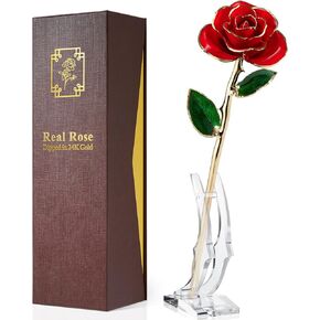 Gold Dipped Rose 24K - Forever Gift for Her,Perfect for Women,Girlfriend Gifts,Valentine’s Day,Birthday or Graduation Gifts - Red in Kuwait