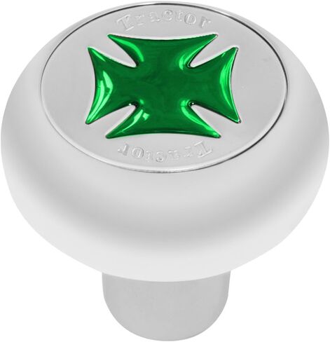 GG Grand General 95595 Red Chrome Plated Aluminum Screw-in Air Knob w Iron Cross & Stainless Steel Trailer in Saudi Arabia