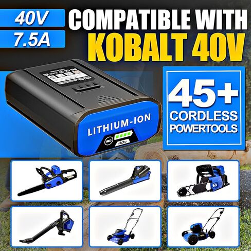 40V 7.5Ah Replacement Battery for Kobalt 40V MAX Lithium Ion Battery KB440-06 KB240-06 KB2540C-06 KB640-03 in Saudi Arabia