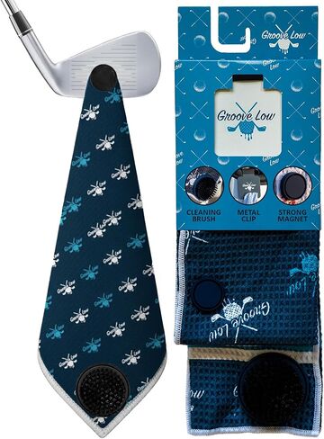 Golf Towel with Magnet, Metal Clip and Brush - Large, Microfiber Magnetic Towel for Golf Bags, Brush to Keep Your Golfing Gear - Clean Folds of Honor in Saudi Arabia