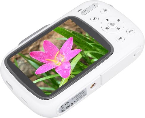 Akozon Compact Camera 5K 80MP Photo Digital Zoom Camera 2.8 Inch Screen Photography Recording Outdoor Travel (White) in Saudi Arabia