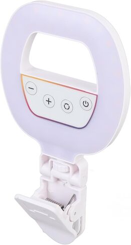 Yinhing RGB Video Light مع مشبك/حامل، 3 خيارات لدرجة حرارة اللون، 5 إعدادات سطوع قابلة لإعادة الشحن 2700 6500K CRI Ra95 LED، ضوء ملء للبث المباشر للتصوير الفوتوغرافي والتصوير بالفيديو والمكياج in Kuwait