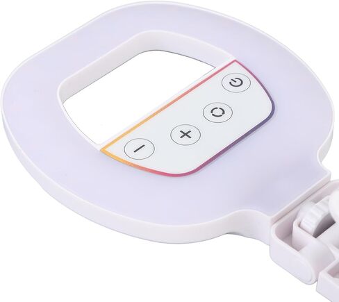 Yinhing RGB Video Light مع مشبك/حامل، 3 خيارات لدرجة حرارة اللون، 5 إعدادات سطوع قابلة لإعادة الشحن 2700 6500K CRI Ra95 LED، ضوء ملء للبث المباشر للتصوير الفوتوغرافي والتصوير بالفيديو والمكياج in Kuwait