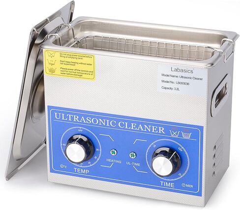 Ultrasonic Cleaning Machine, 304 Stainless Steel All-purpose Ultrasonic Washing Device with Mechanic Control Panel of Heating and Timer for Laboratory 40kHz 110V, 10L in Saudi Arabia