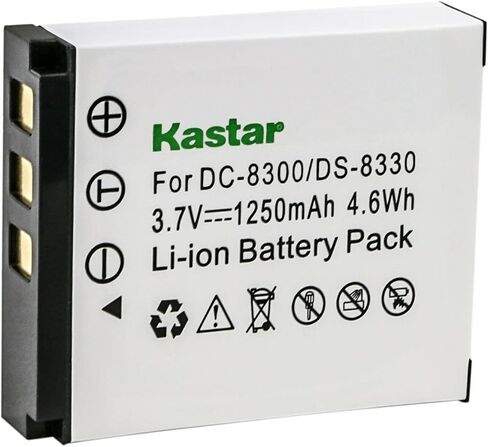 بطارية Kastar DS-8330 قطعة واحدة بديلة لـ MINOX 02491-0028-01 Prima DS8330-1 Revue 02491-0028-01 Ricoh 02491-0028-00 02491-0028-01 ROLLEI 02491-0028-00 02491-0028-01 البطارية in Kuwait